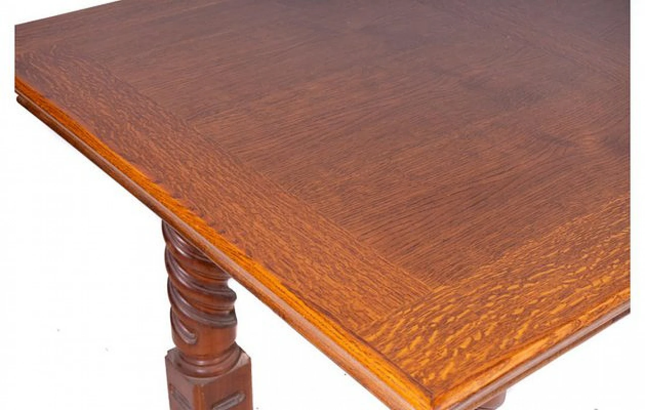 Large brown wooden table, late 20th century 5