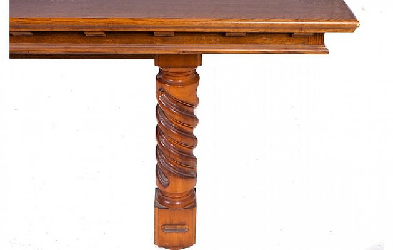 Large brown wooden table, late 20th century 7