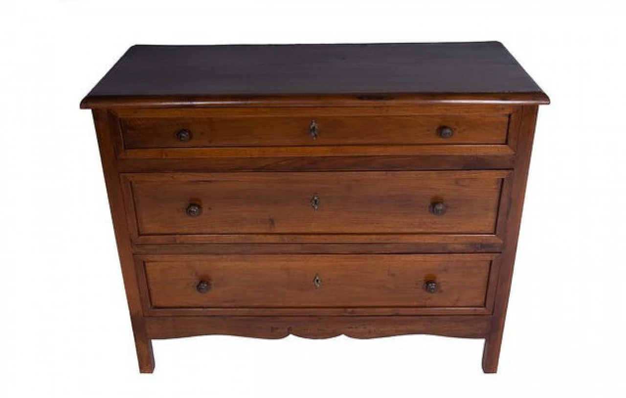 Wooden dresser with three drawers, 1960s 2