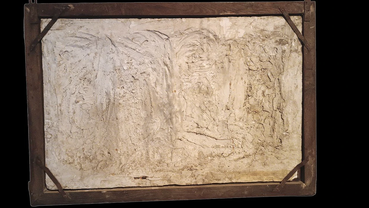 Plaster bas-relief of Victor Emmanuel III and Mussolini, 1920s 3