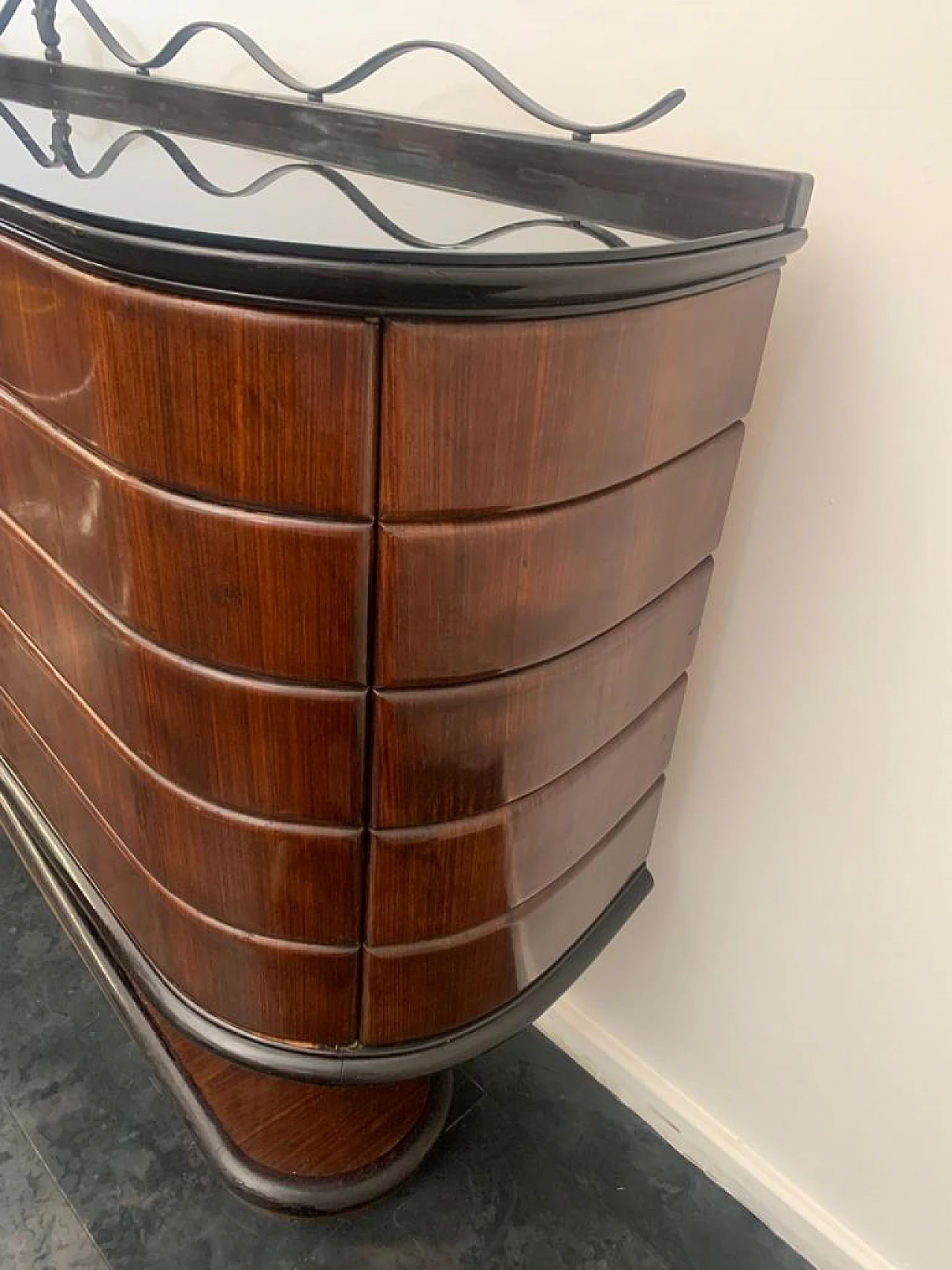 Shaped and rusticated sideboard attributed to Vittorio Dassi, 1950s 10