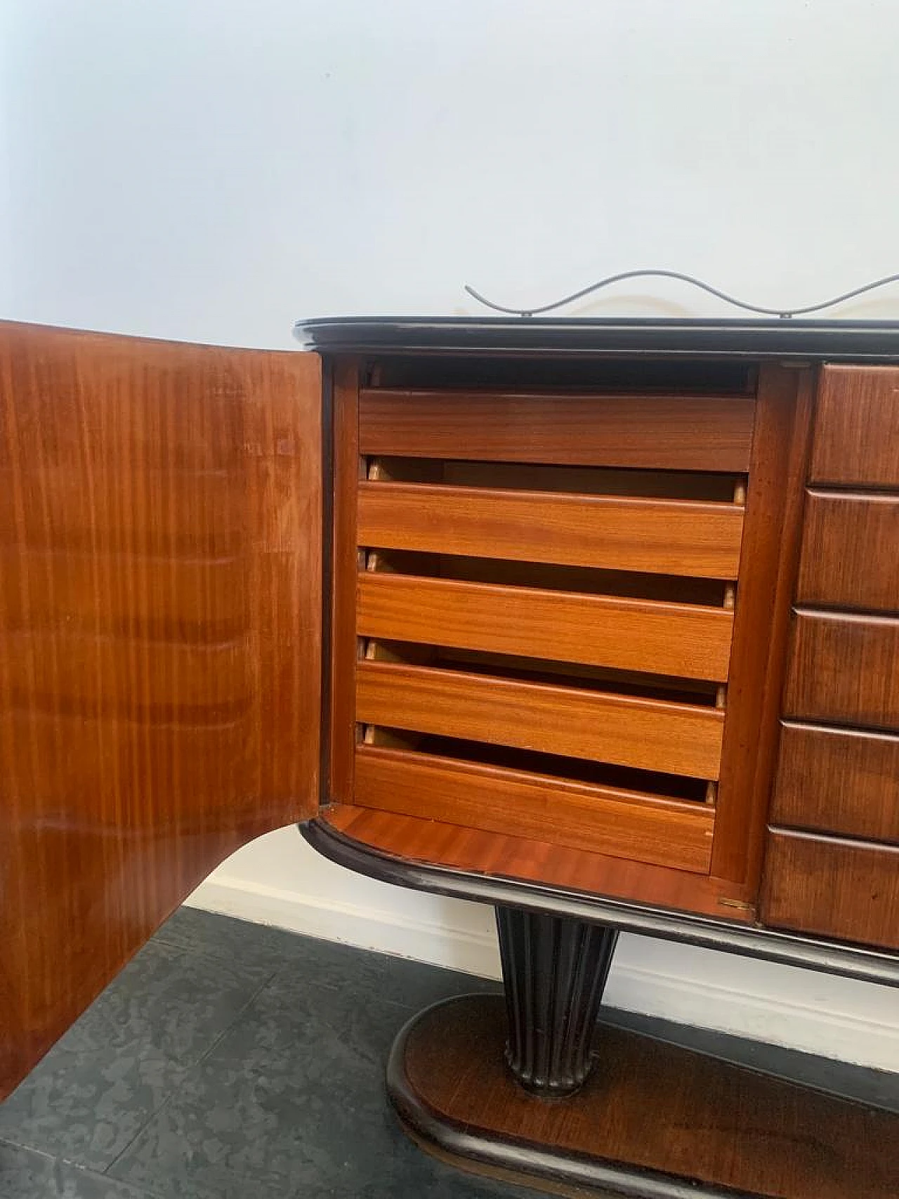 Shaped and rusticated sideboard attributed to Vittorio Dassi, 1950s 14