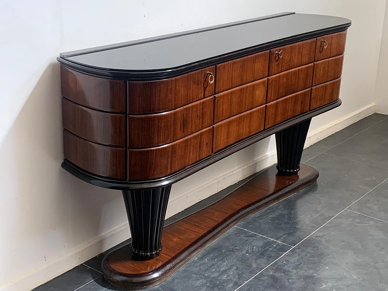 Rosewood sideboard attributed to Vittorio Dassi, 1950s 5