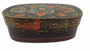 Tyrolese painted bent beech and spruce box, late 19th century