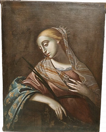 St. Catherine of Alexandria, oil on canvas, 17th century