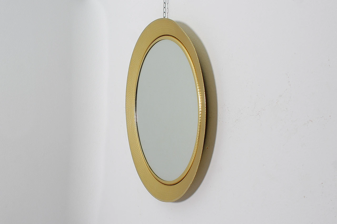 Gilded aluminum mirror attributed to L. Burchiellaro, 1960s 6