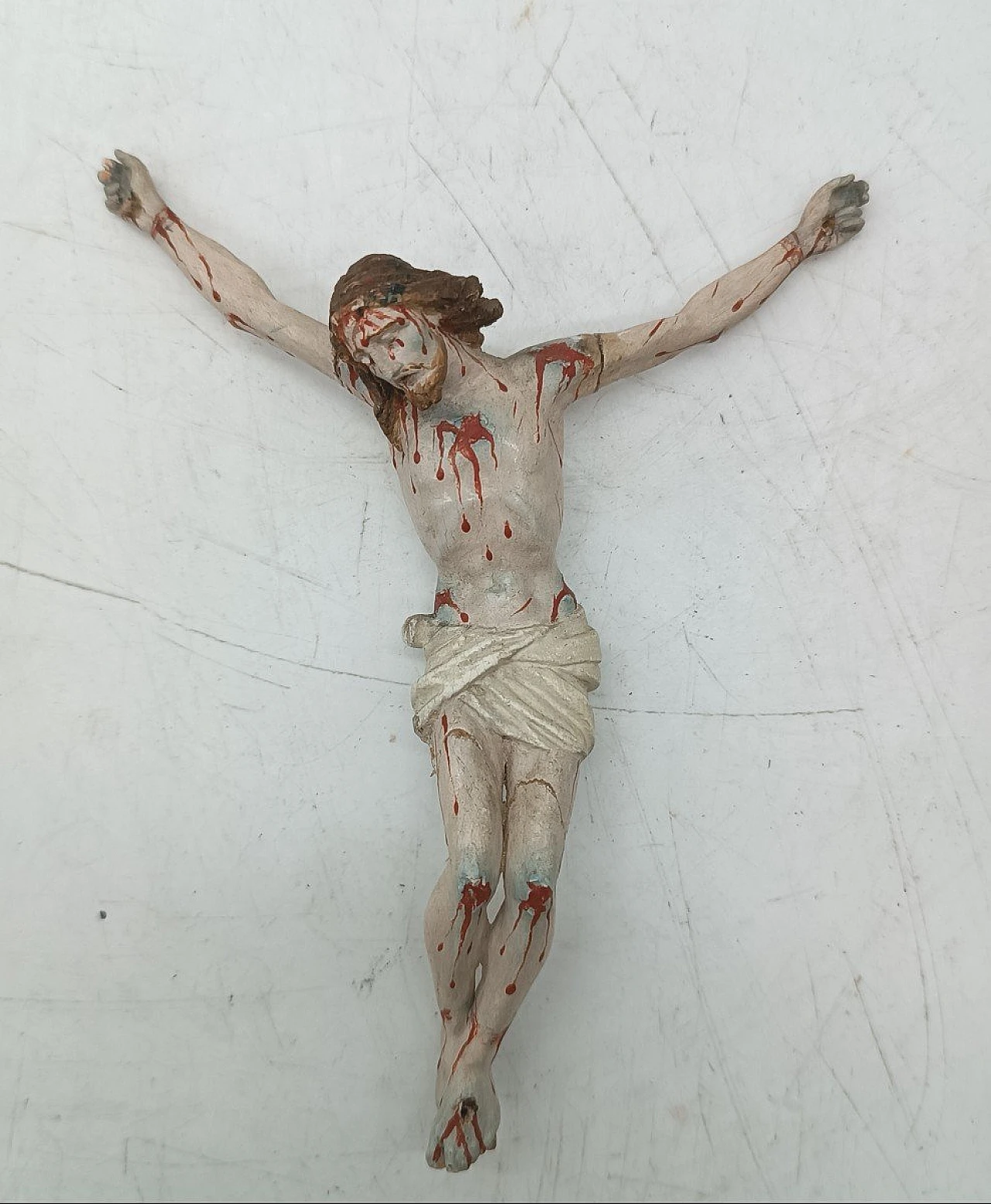 Christ, painted wood sculpture, mid-18th century 4