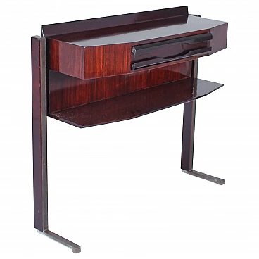 Console table in dark wood and brass by Cantù, 1950s
