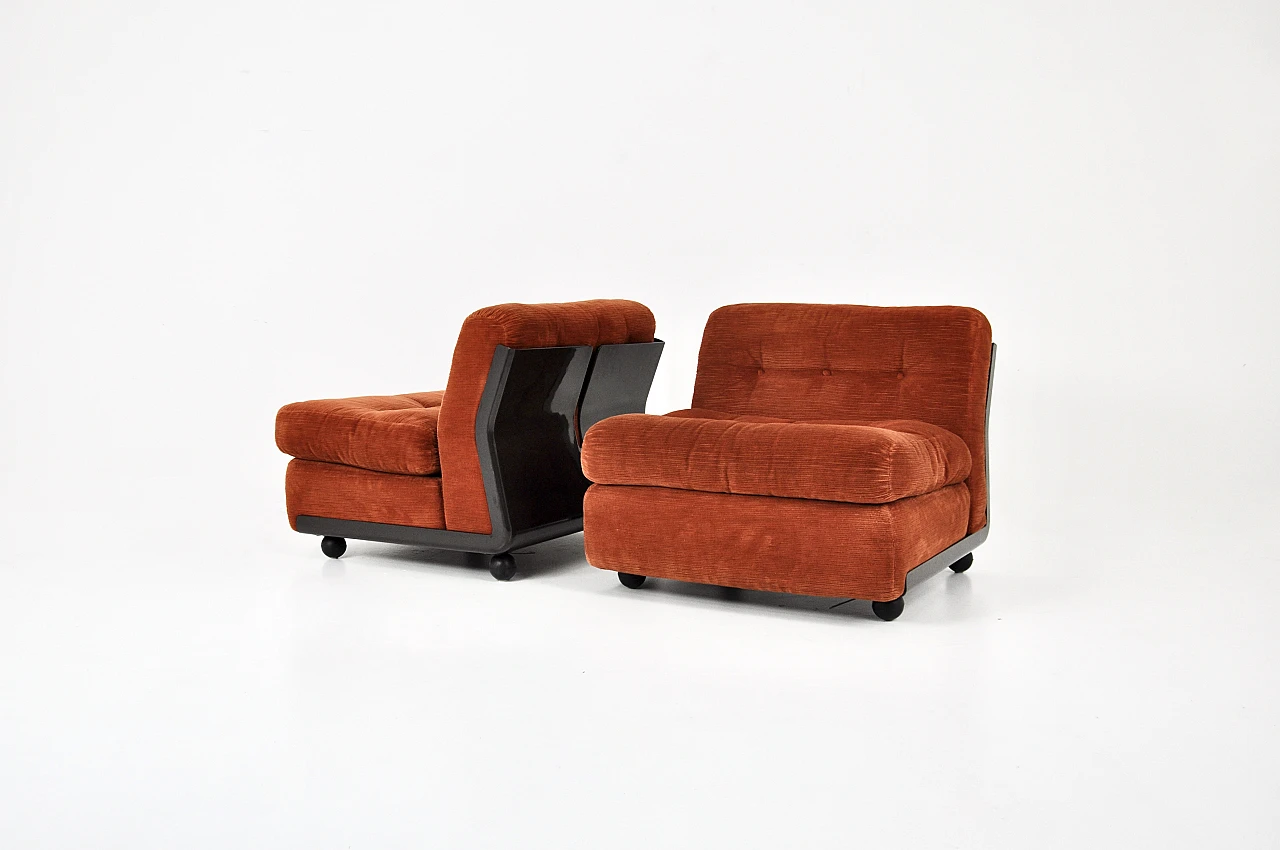 Pair of Amanta armchairs by Mario Bellini for B&B Italia, 1970s 1