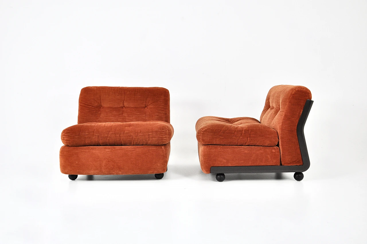 Pair of Amanta armchairs by Mario Bellini for B&B Italia, 1970s 8