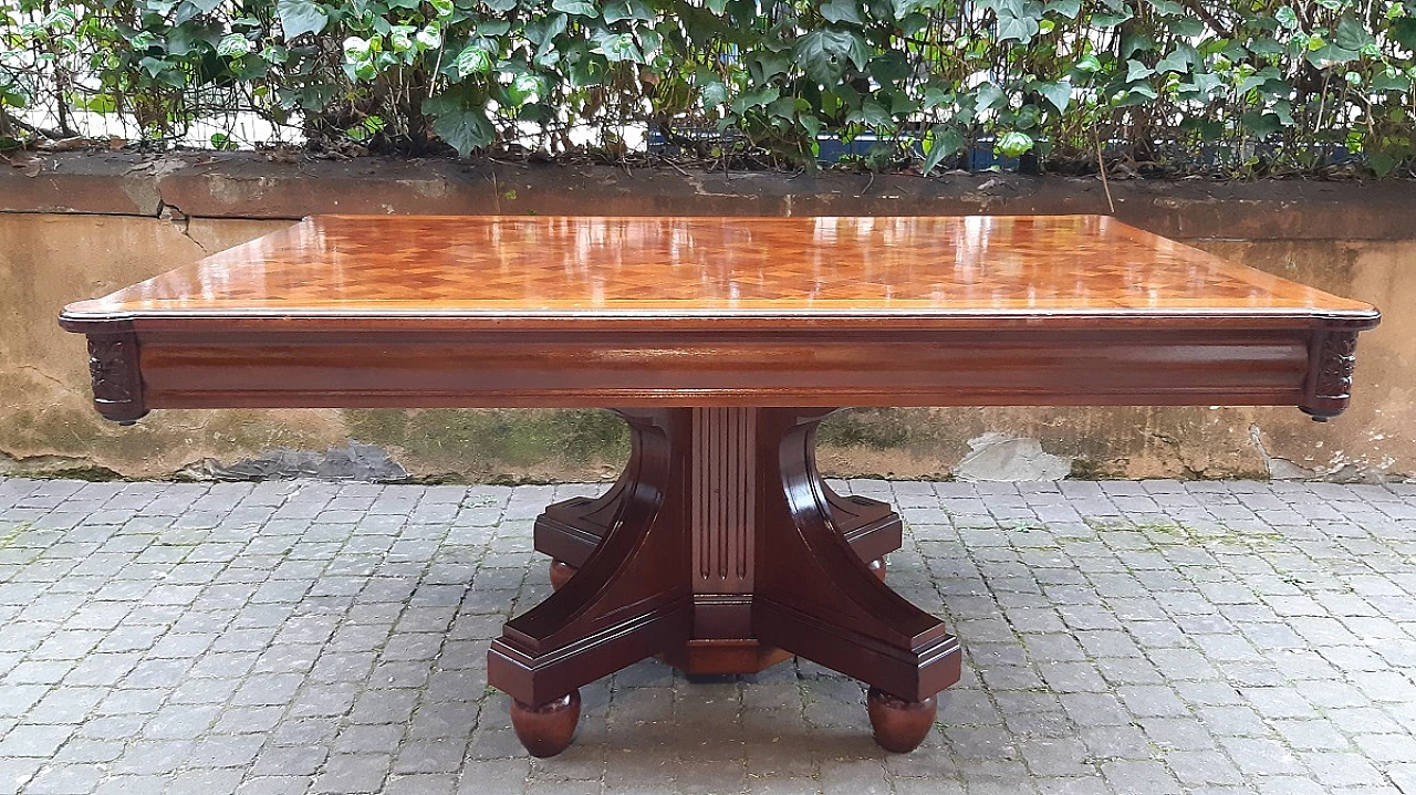 Viennese mahogany extendable table, second half of the 19th century 1