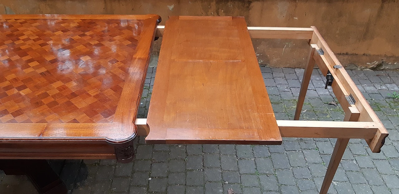 Viennese mahogany extendable table, second half of the 19th century 7