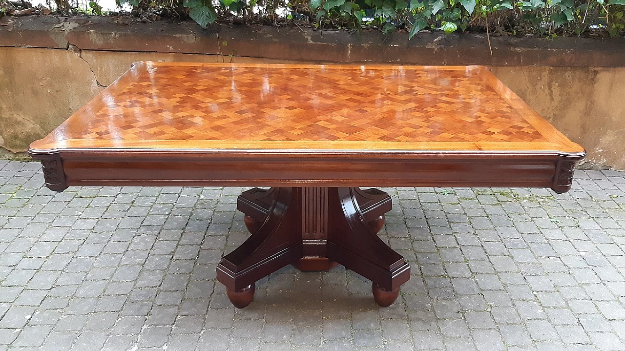 Viennese mahogany extendable table, second half of the 19th century 12