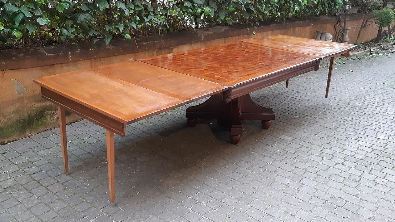 Viennese mahogany extendable table, second half of the 19th century 13