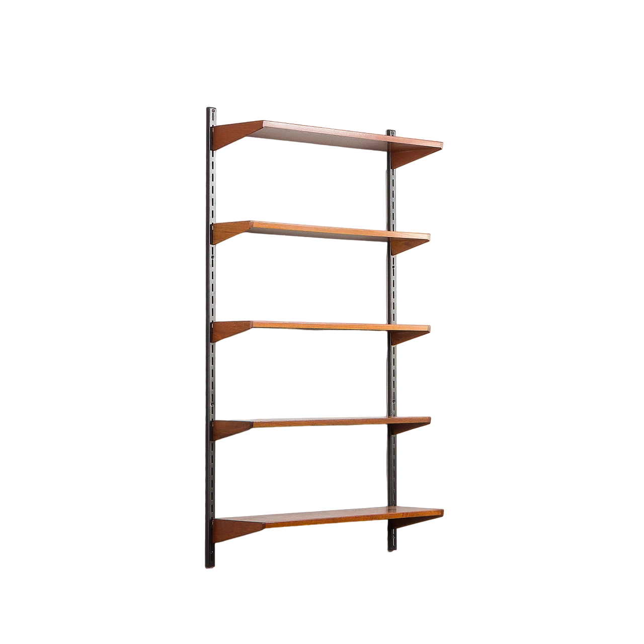 Teak and metal bookcase by K. Kristiansen for FM Møbler, 1960s 2