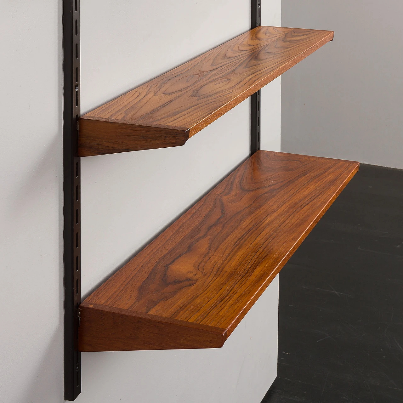 Teak and metal bookcase by K. Kristiansen for FM Møbler, 1960s 8