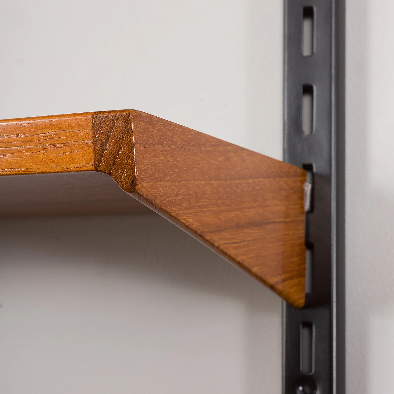 Teak and metal bookcase by K. Kristiansen for FM Møbler, 1960s 9