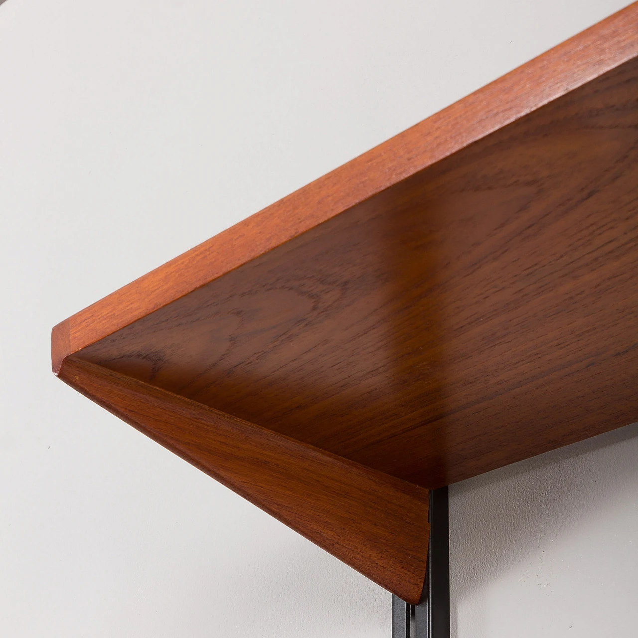 Teak and metal bookcase by K. Kristiansen for FM Møbler, 1960s 10