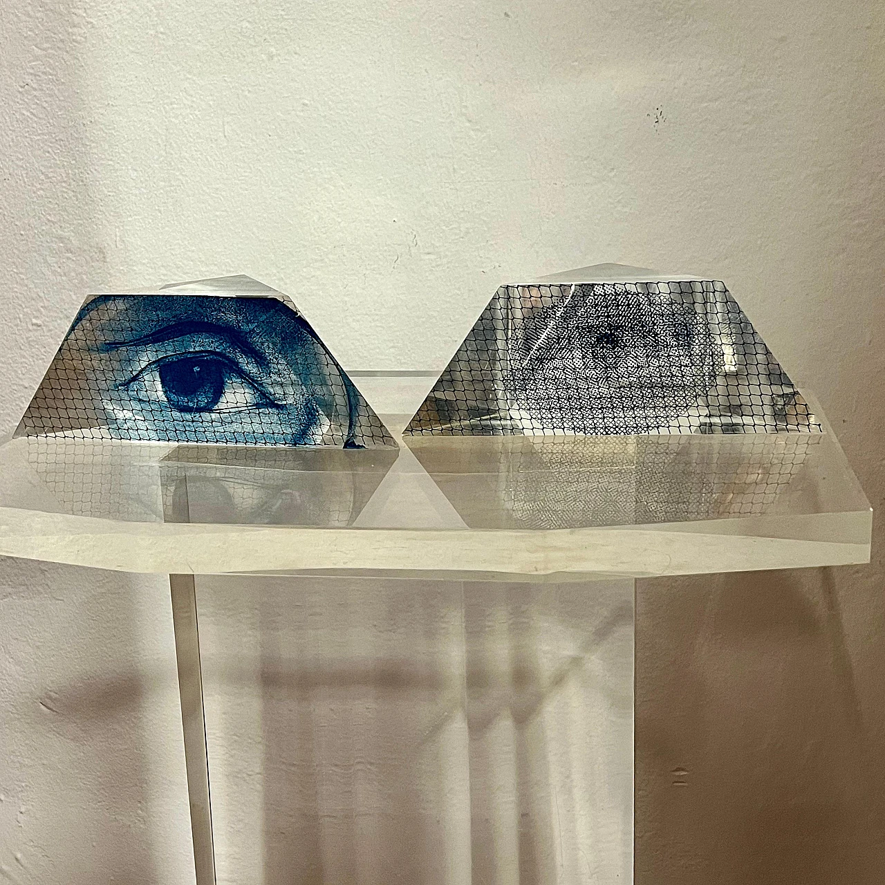 Laura Panno, Star of the Body, pair of plexiglass sculptures, 1990 2