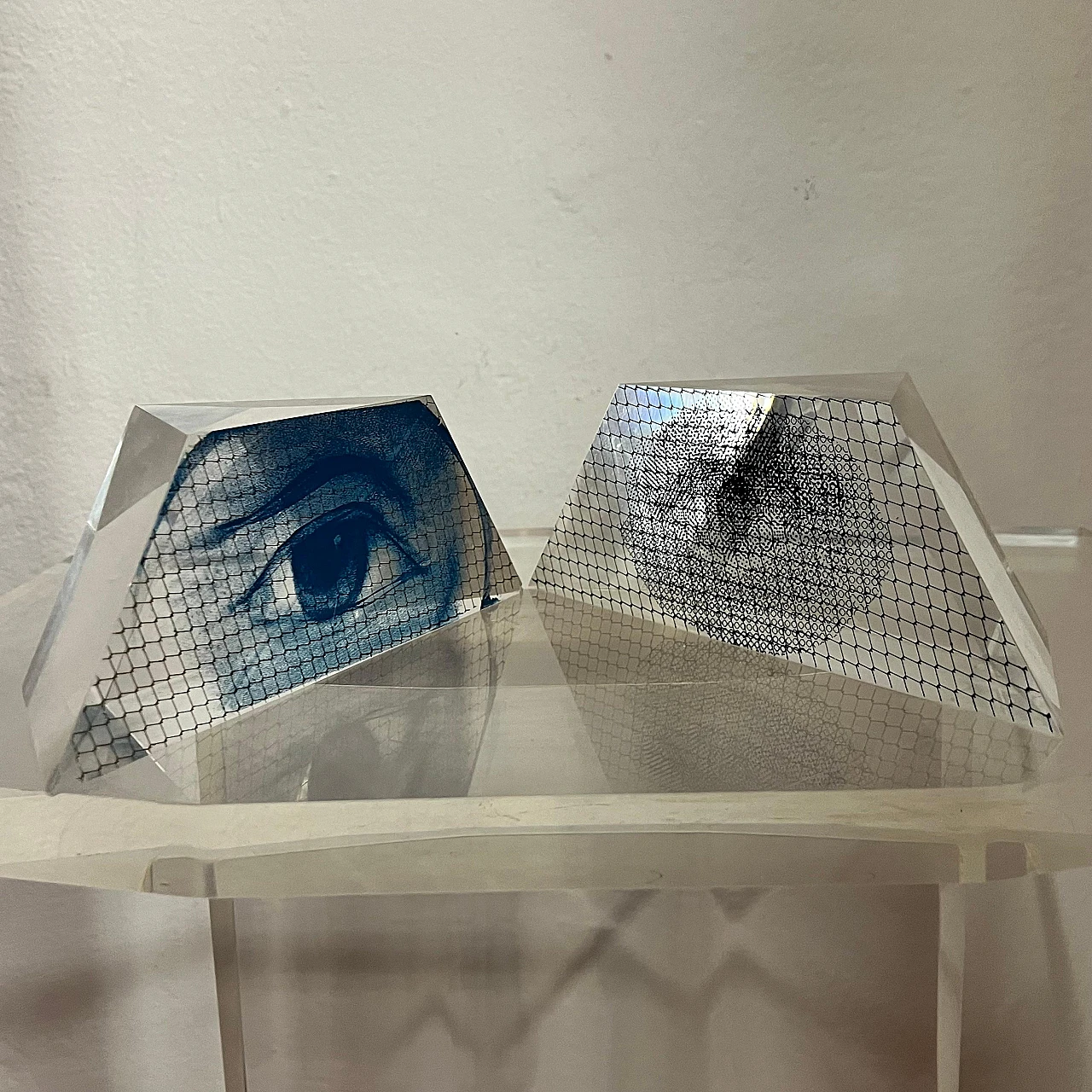 Laura Panno, Star of the Body, pair of plexiglass sculptures, 1990 5