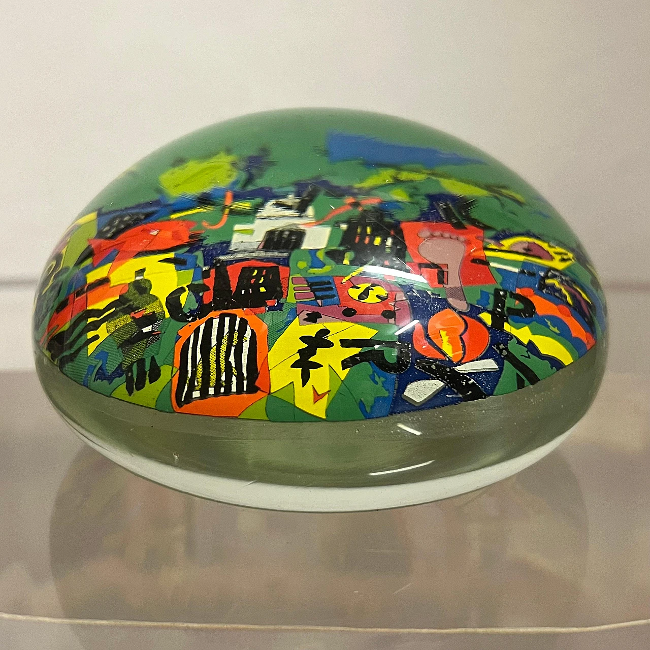 Murano glass paperweight by Ugo Nespolo, 1980s 2