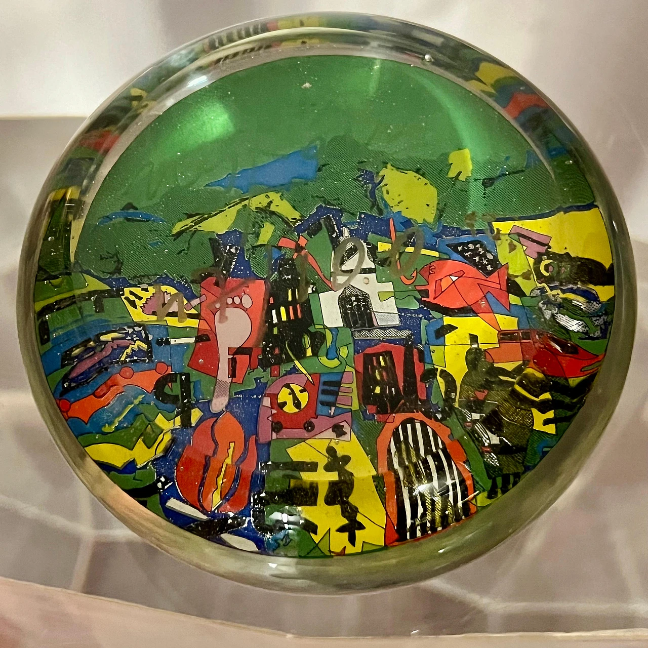 Murano glass paperweight by Ugo Nespolo, 1980s 3