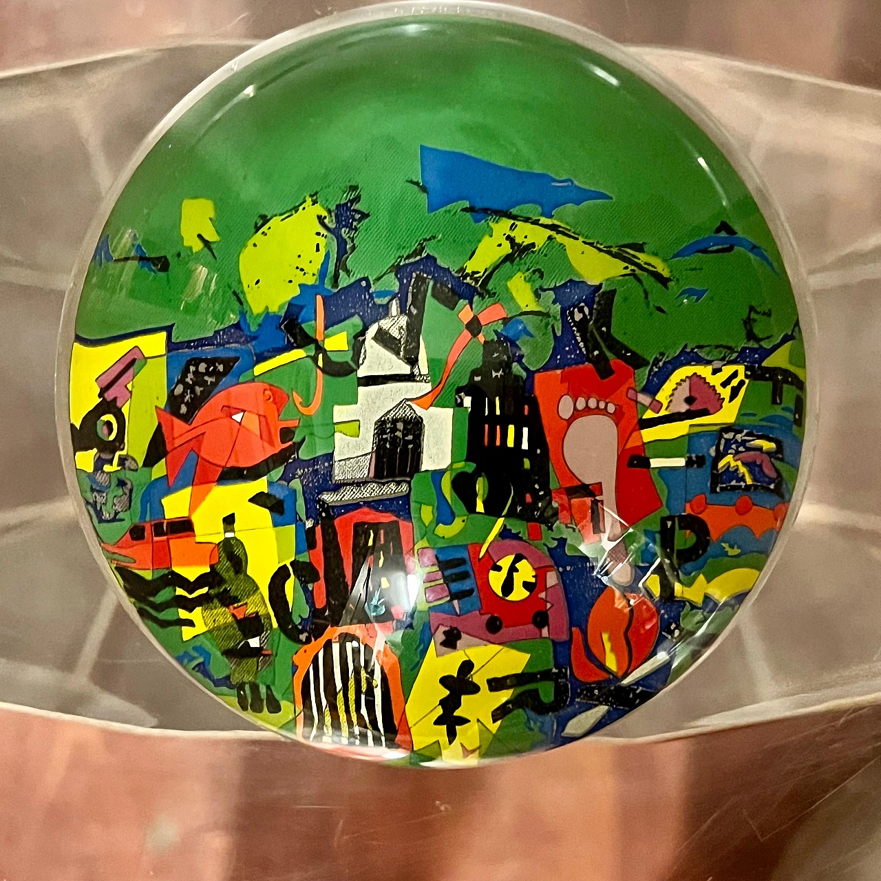 Murano glass paperweight by Ugo Nespolo, 1980s 4