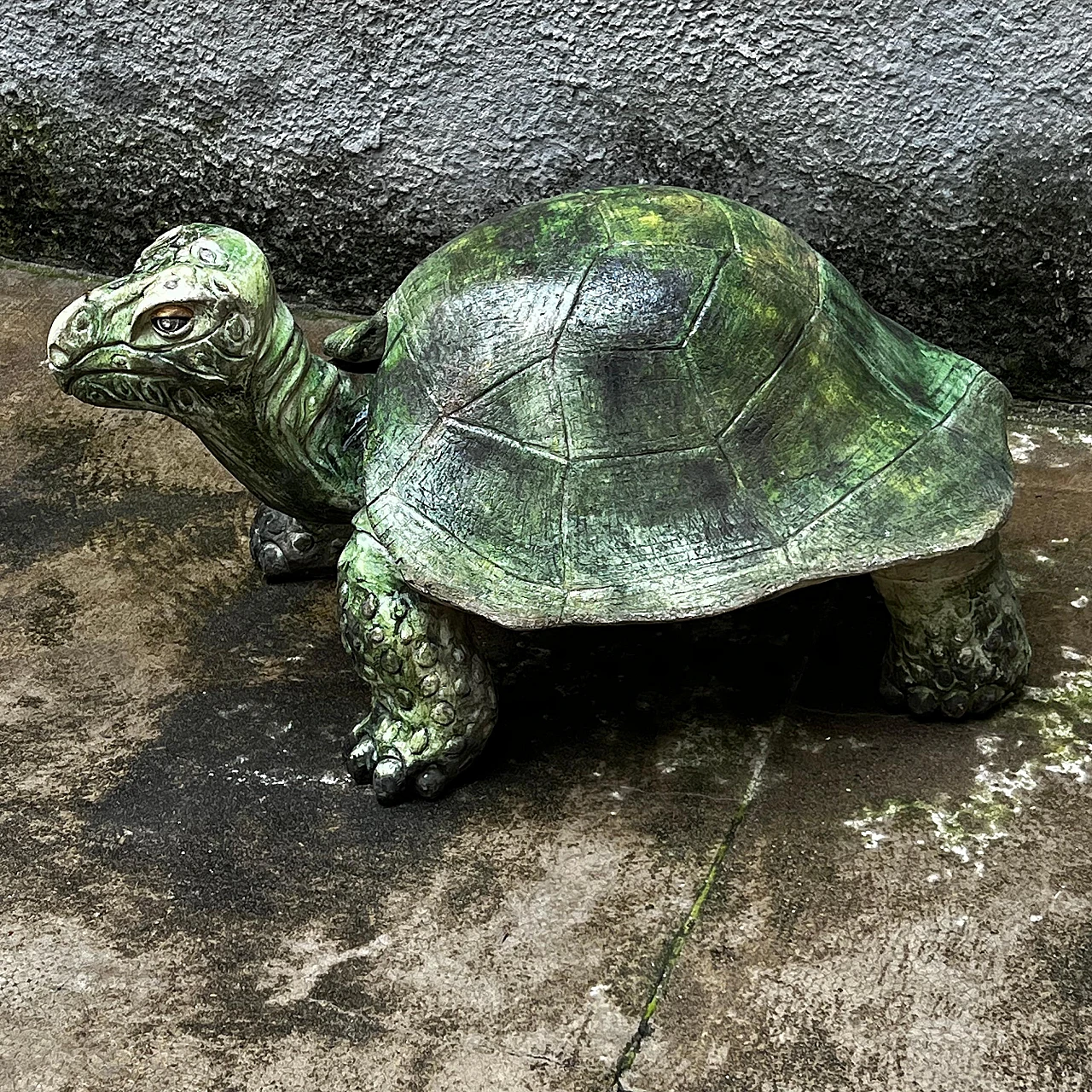 Aldabra giant tortoise, ceramic sculpture, 1970s 7