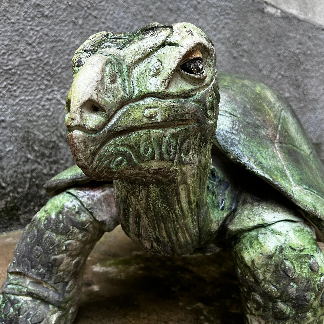 Aldabra giant tortoise, ceramic sculpture, 1970s 12