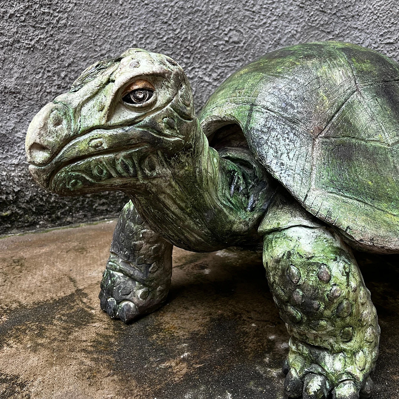 Aldabra giant tortoise, ceramic sculpture, 1970s 14