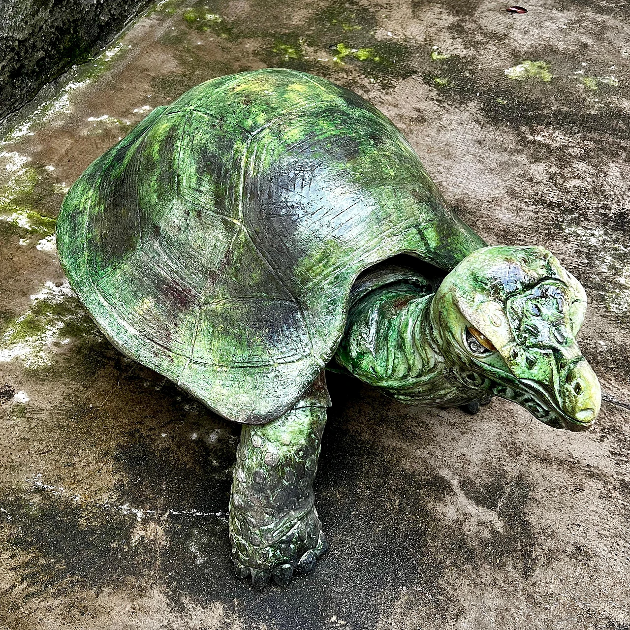 Aldabra giant tortoise, ceramic sculpture, 1970s 16