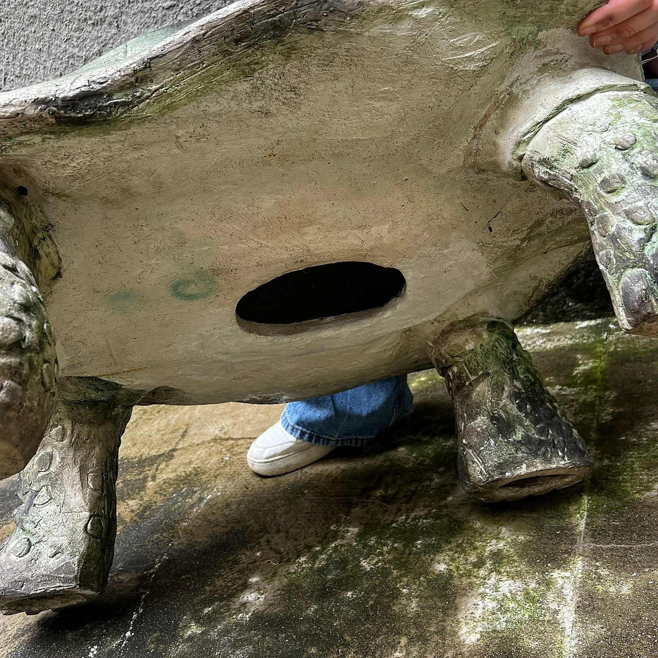 Aldabra giant tortoise, ceramic sculpture, 1970s 20