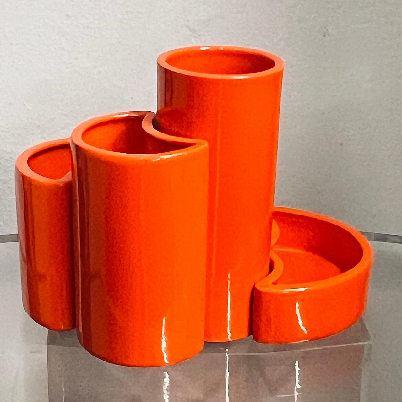 Ceramic modular centerpiece attributed to Gabbianelli, 1970s 2