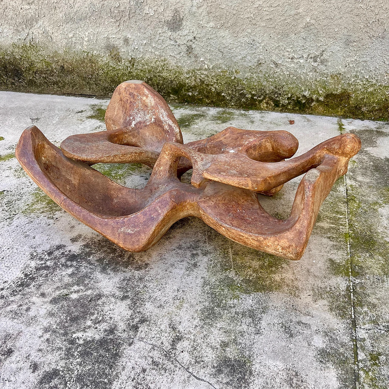 Concrete and glass coffee table in the style of Henry Moore, 1950s 10