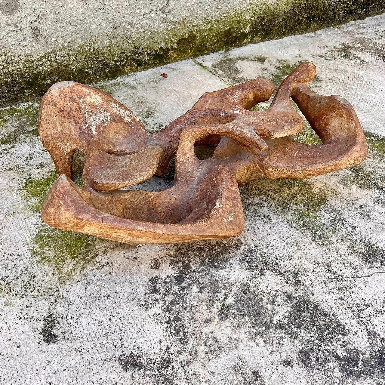 Concrete and glass coffee table in the style of Henry Moore, 1950s 11