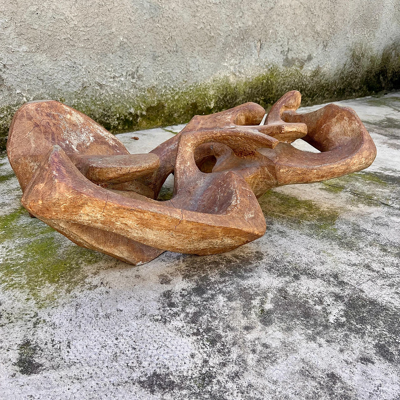 Concrete and glass coffee table in the style of Henry Moore, 1950s 12