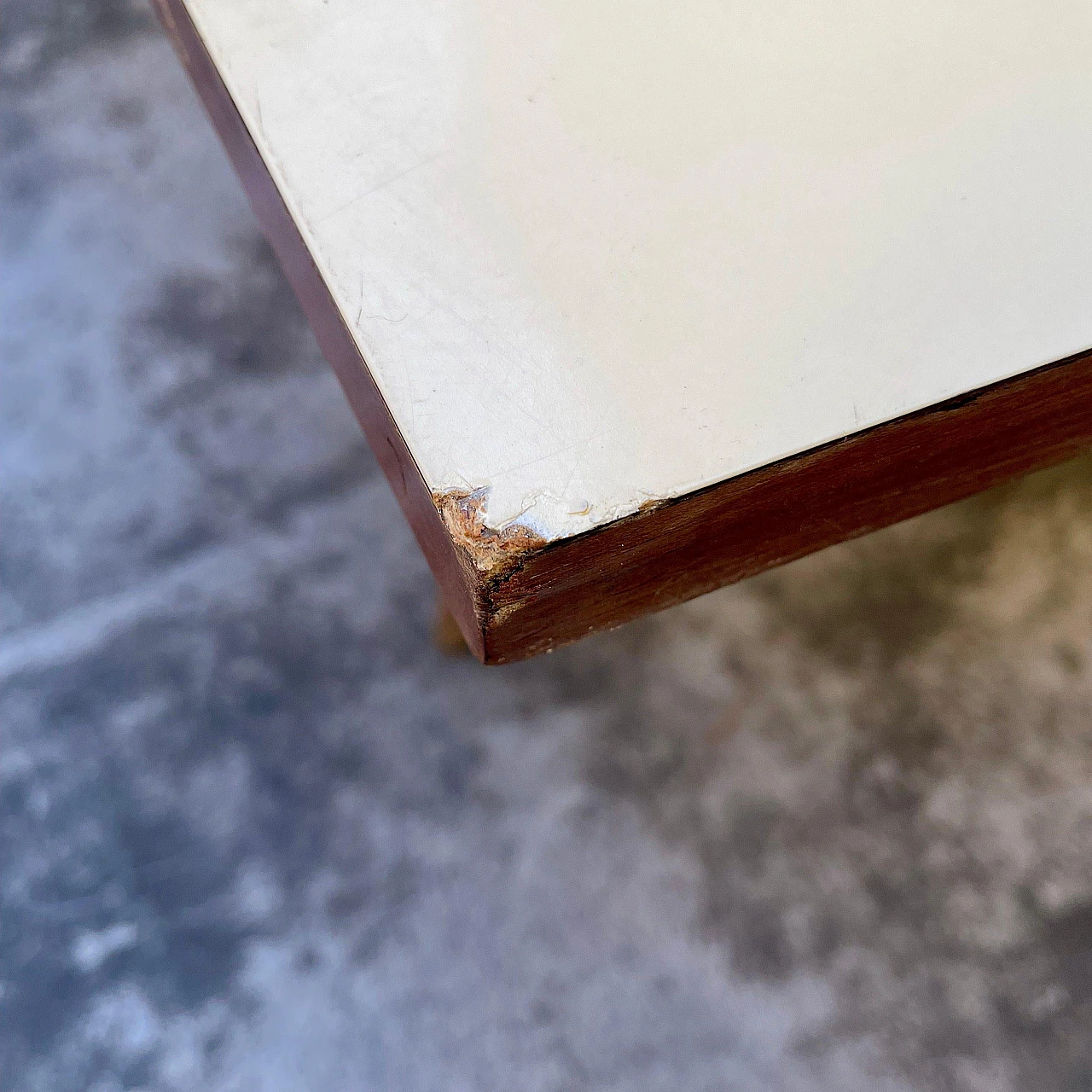 Wooden table with rectangular laminate top, 1950s 6