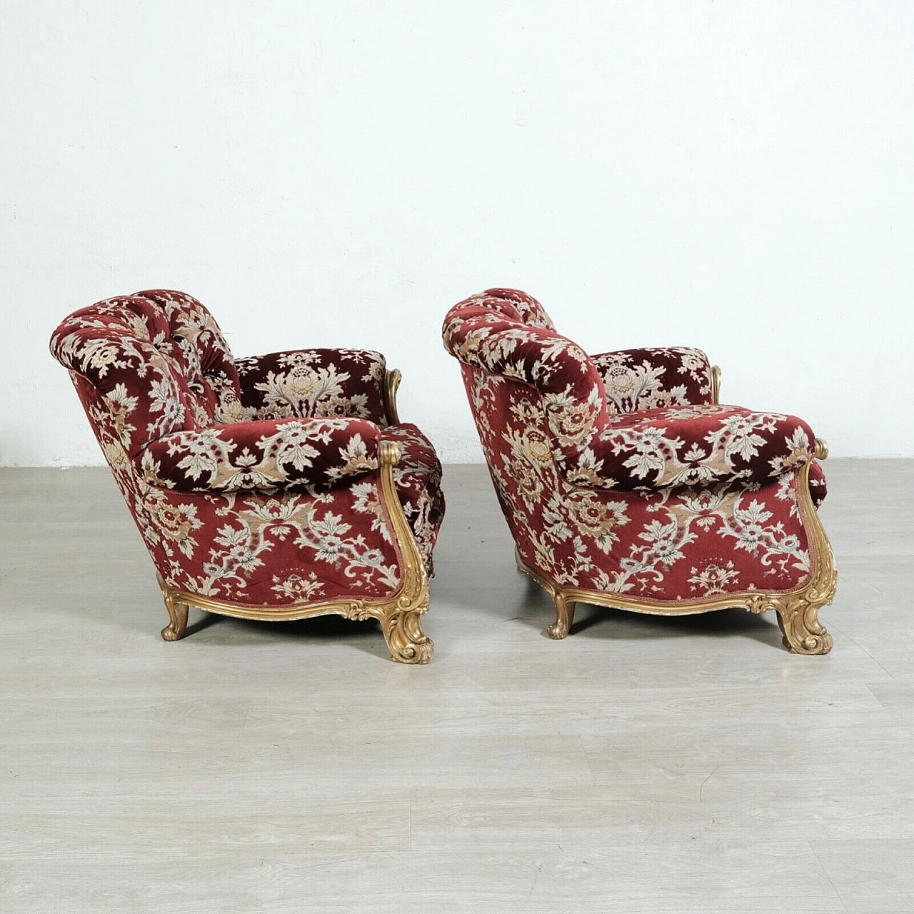 Pair of Venetian Baroque style armchairs, 1950s 5