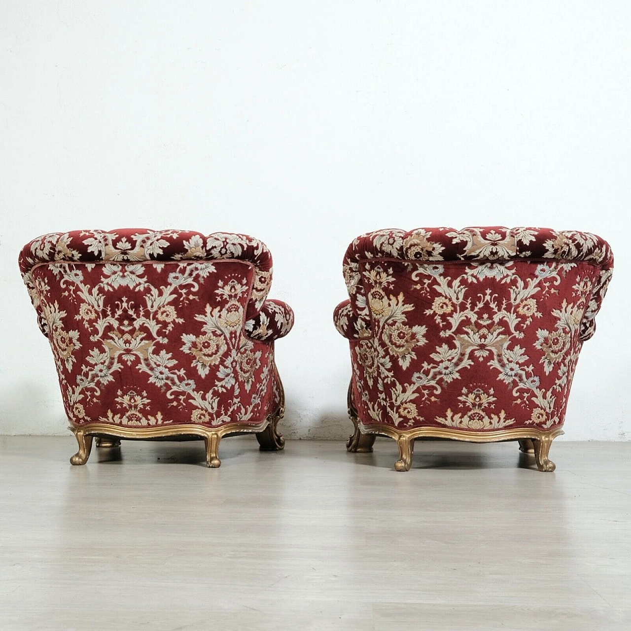 Pair of Venetian Baroque style armchairs, 1950s 6