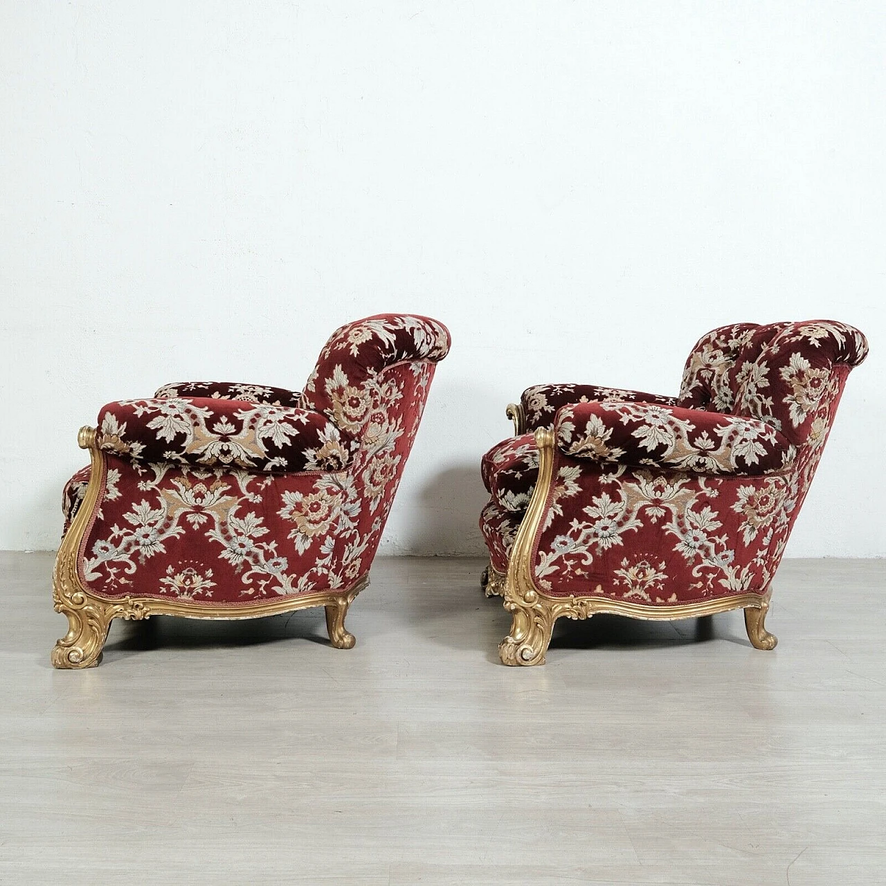 Pair of Venetian Baroque style armchairs, 1950s 7