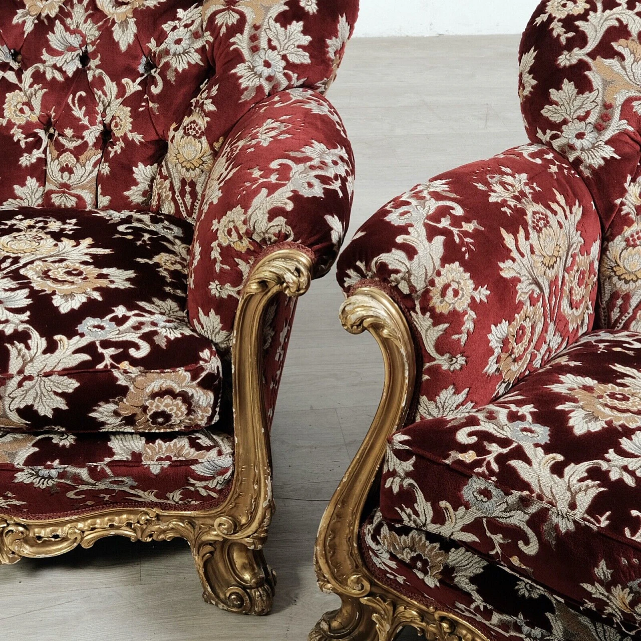 Pair of Venetian Baroque style armchairs, 1950s 12