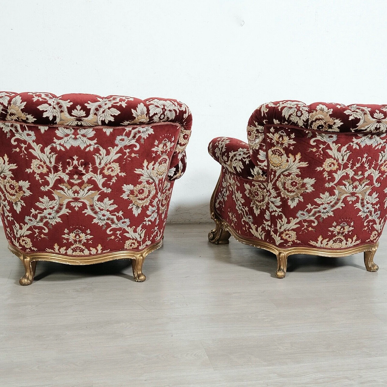 Pair of Venetian Baroque style armchairs, 1950s 15