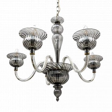 Five-armed Murano glass chandelier, 1990s