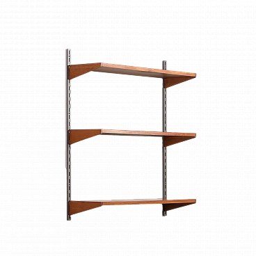 Teak and metal bookcase by Kristiansen for FM Møbler, 1960s