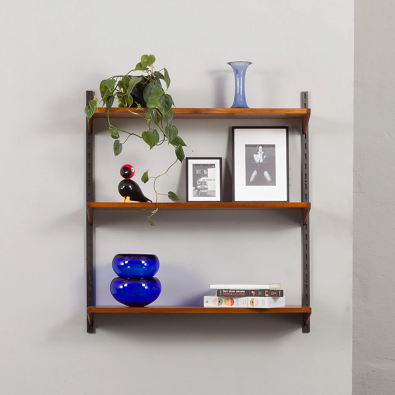 Teak and metal bookcase by Kristiansen for FM Møbler, 1960s 3