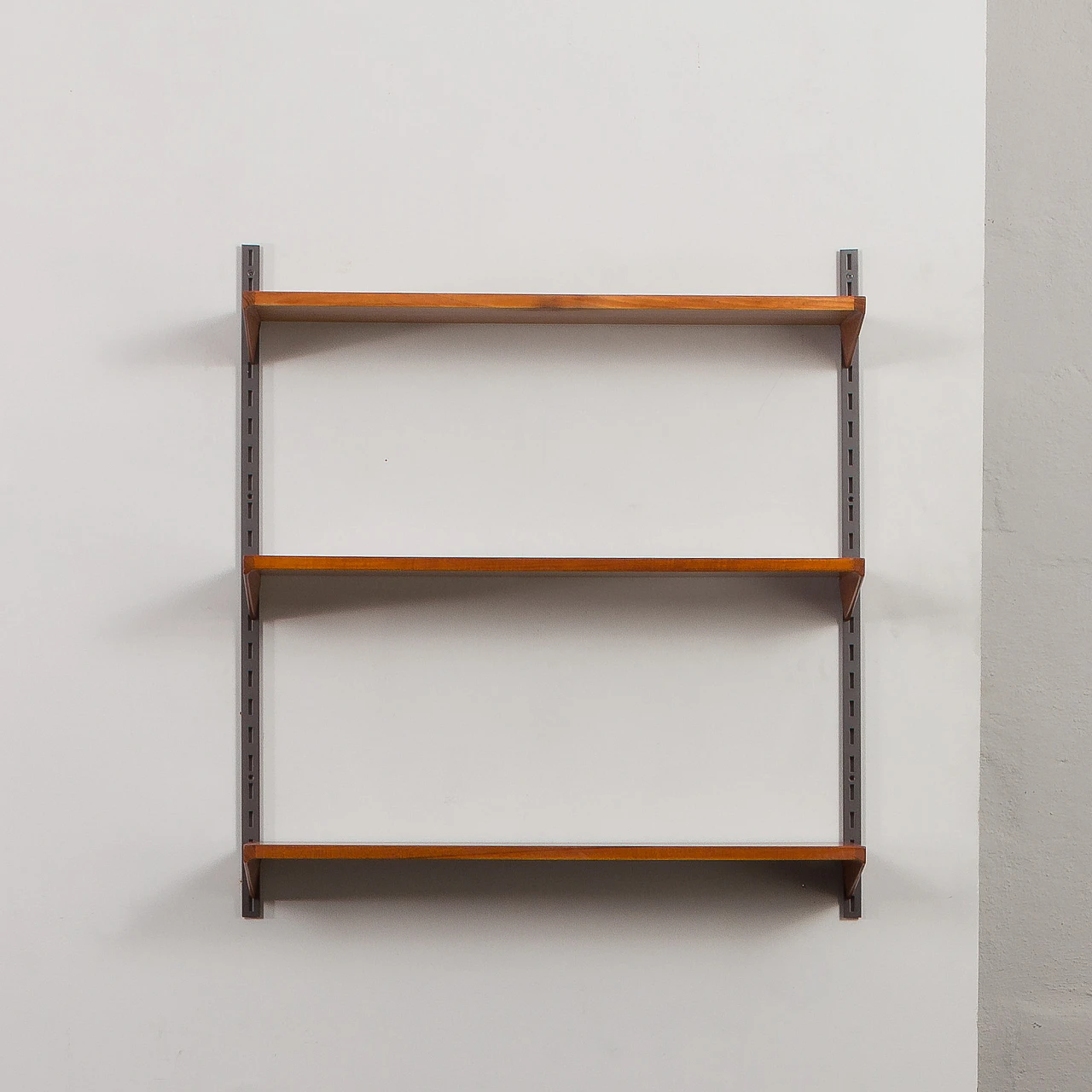 Teak and metal bookcase by Kristiansen for FM Møbler, 1960s 5