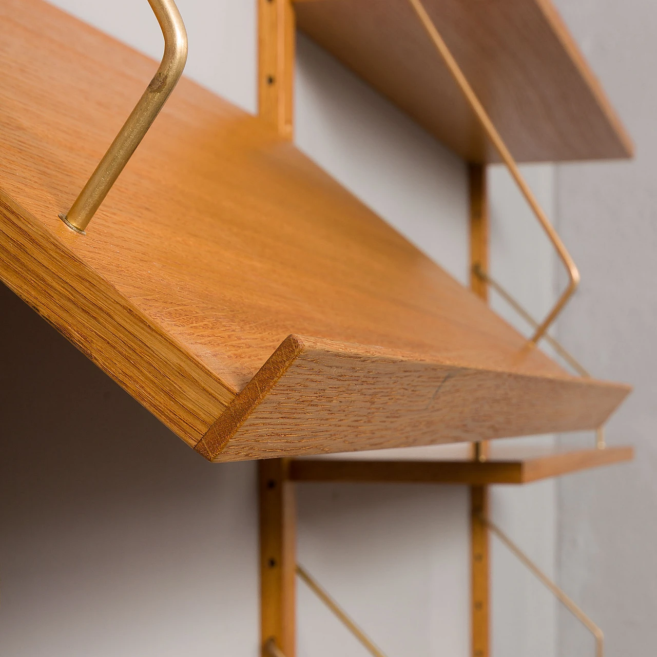 Scandinavian oak bookcase in the style of Poul Cadovius 11