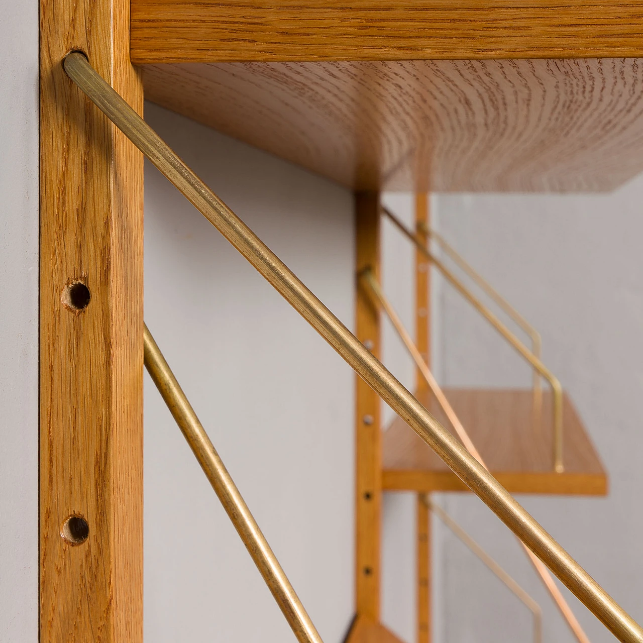 Scandinavian oak bookcase in the style of Poul Cadovius 12