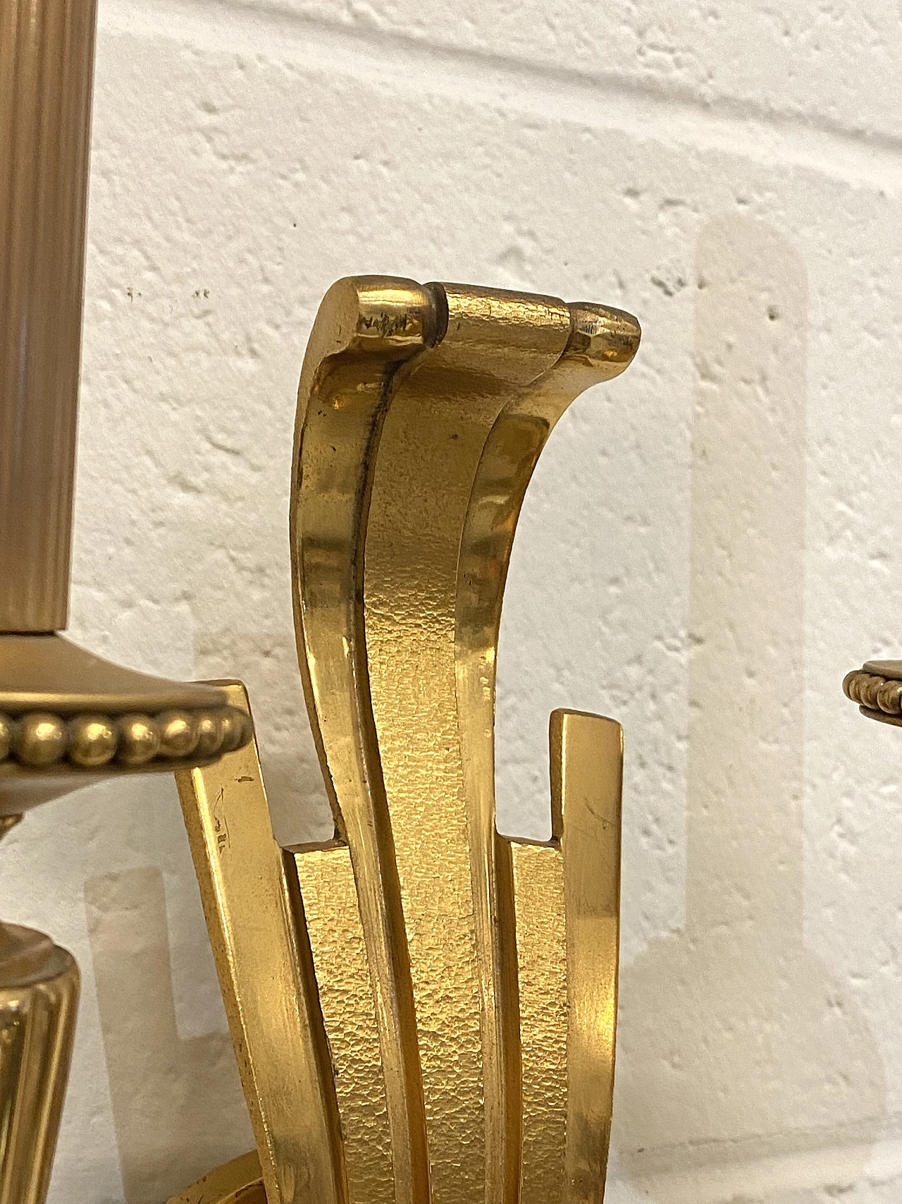 Pair of brass wall sconces by Gaetano Sciolari, 1970s 5