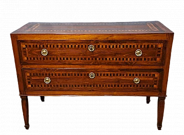 Louis XVI chest of drawers panelled in cherry, late 18th century